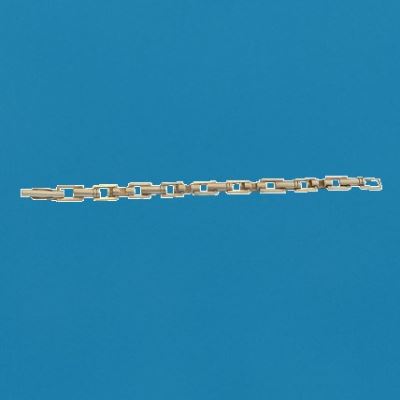 Zilveren gegoten schakelarmband